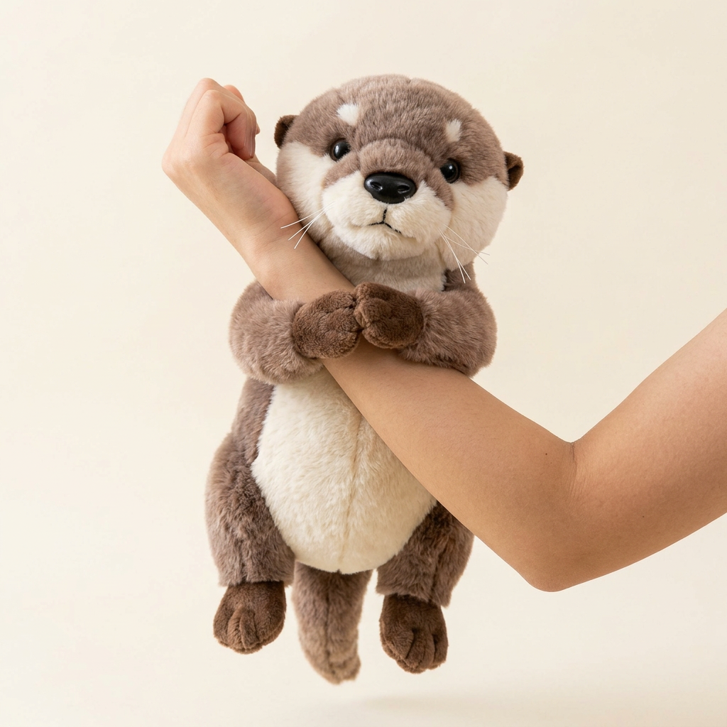 Nutria de peluche · Madre e hijo