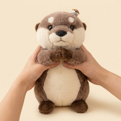Nutria de peluche · Madre e hijo